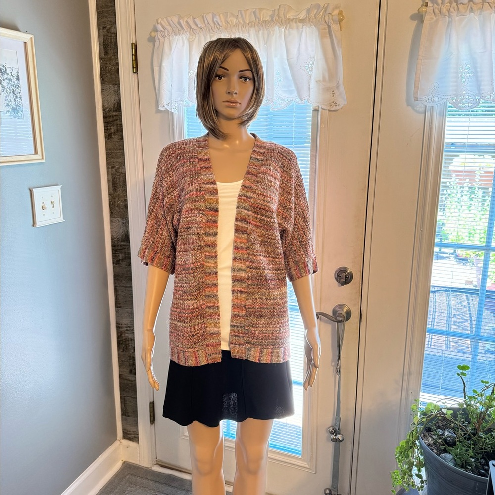 Alfred‎ Dunner Short Sleeve Cardigan SZ SM